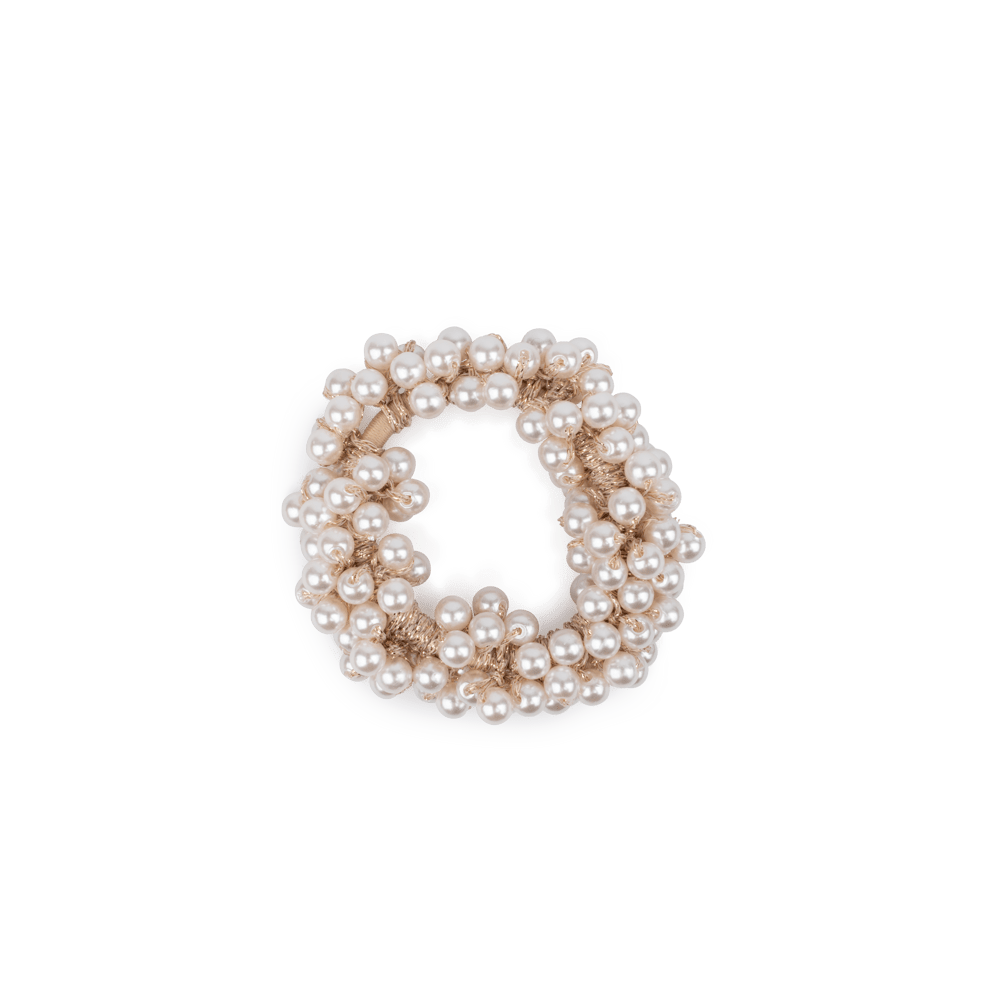 Beige One size Haar Accessoires - Classic Pearl Elastic van SUI AVA