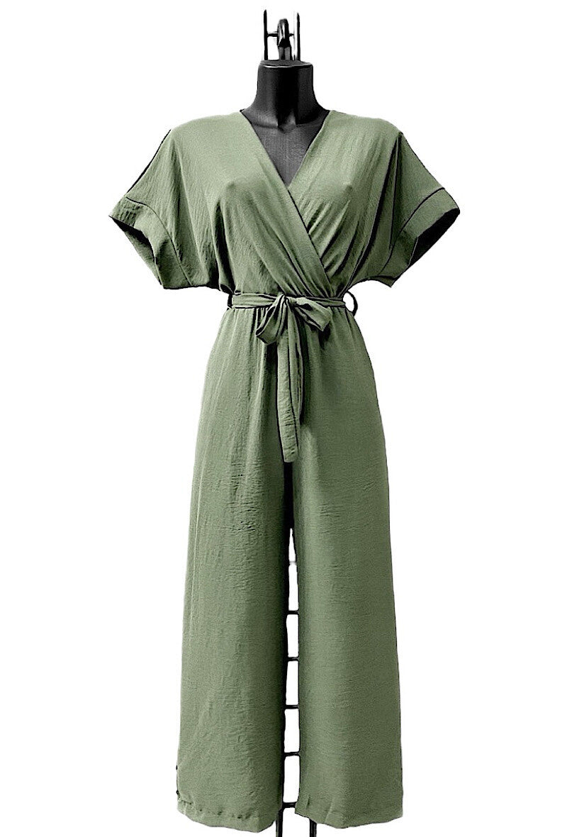 kaki One Size Jumpsuits - Fluid LOUNI jumpsuit with pockets van Meisjes
