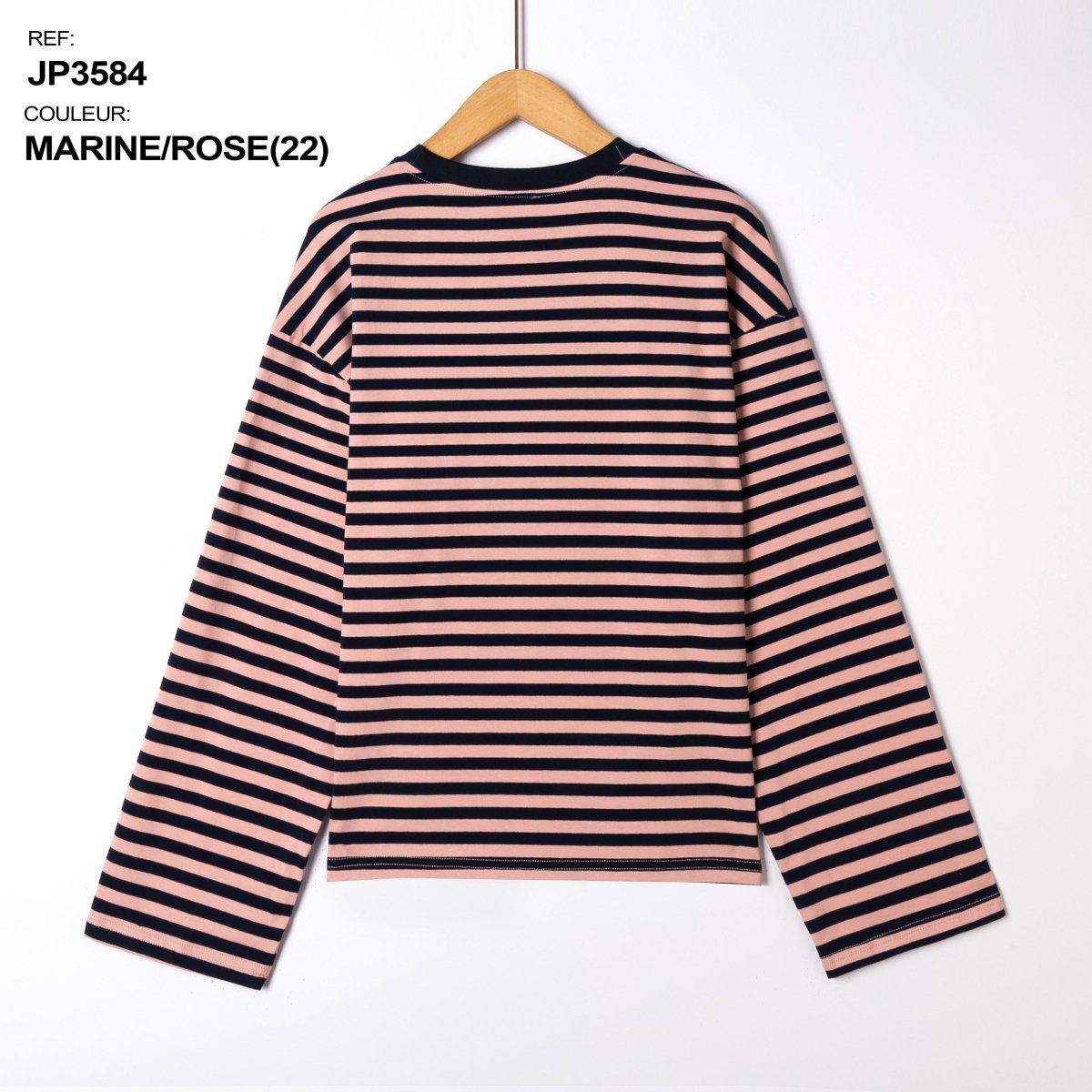 T-shirts - Contrast border striped longsleeve van Kilky