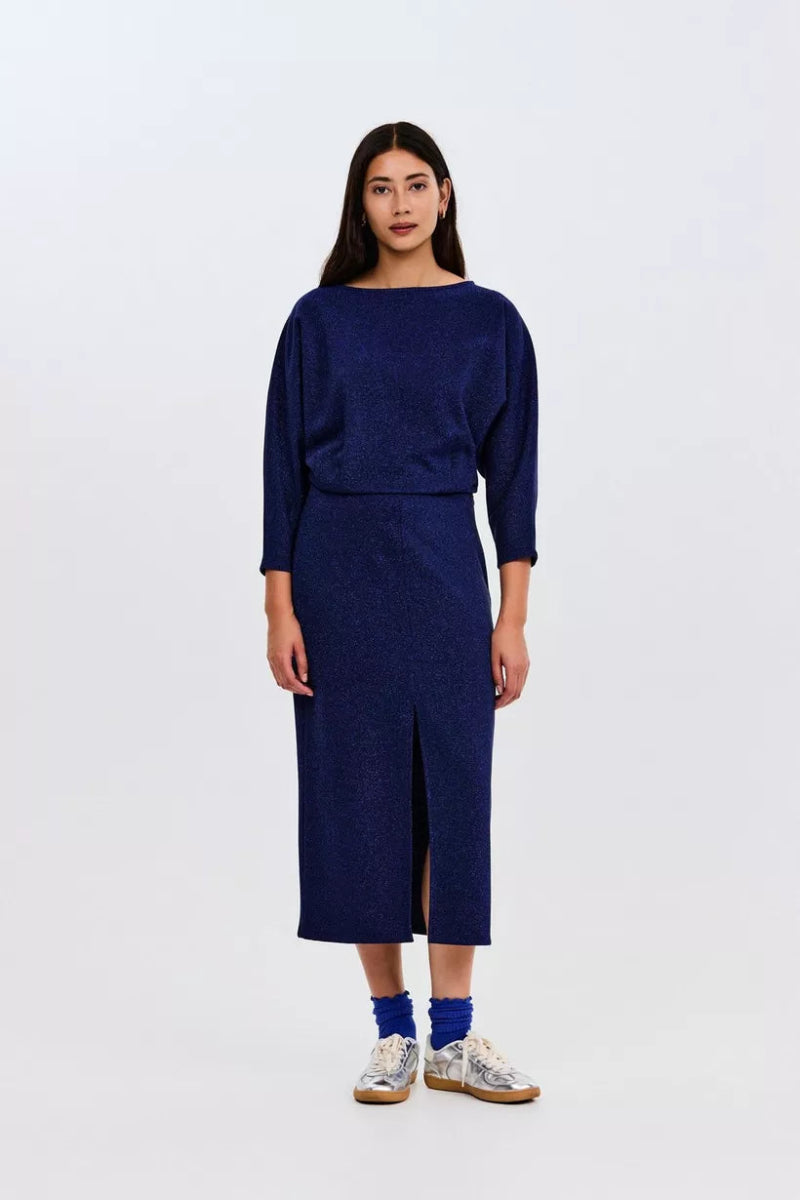 BLD blue dark Jurken - Davin Dress navy van CKS