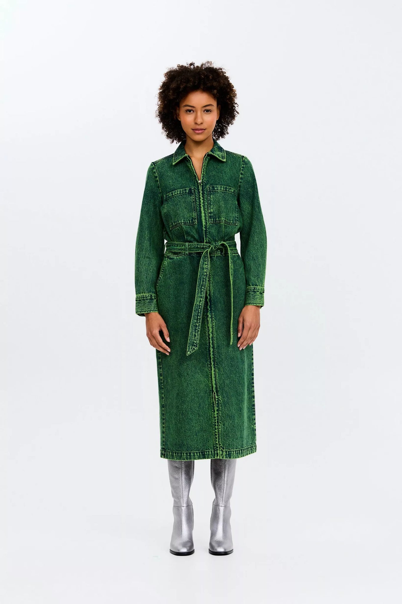 green bright Jurken - Diegol Dress van CKS