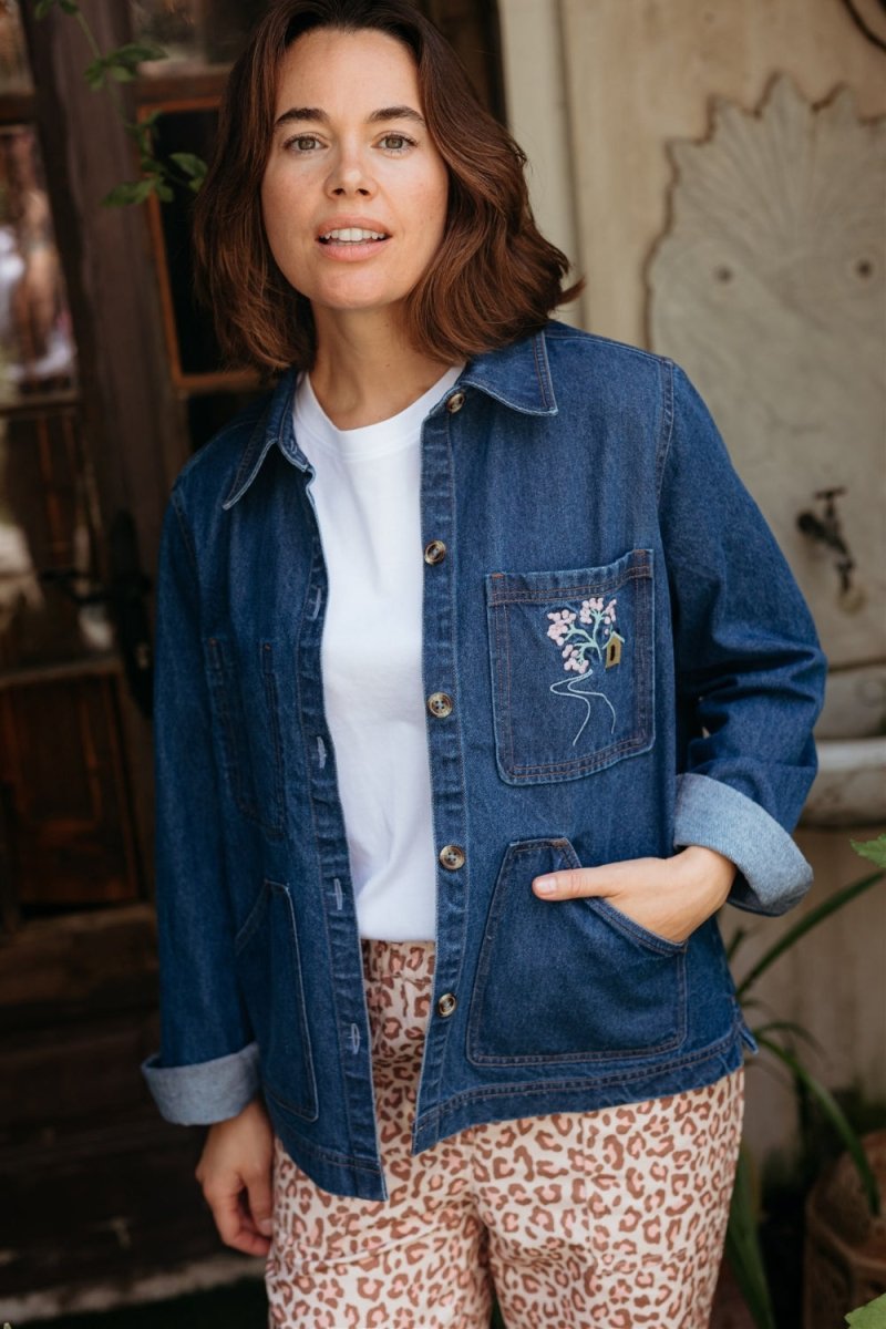 Deep Indigo Denim Jassen - Dita Denim Jacket van Sugarhill Boutique