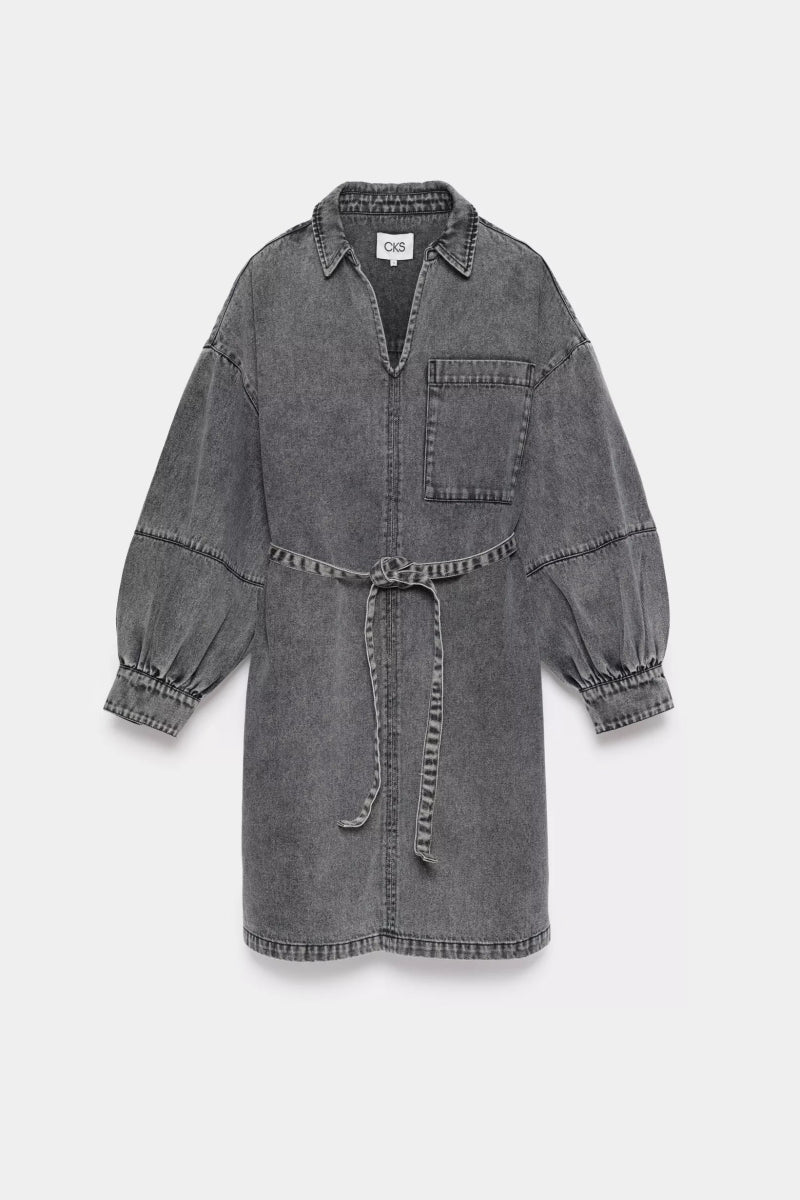 GSD grey denim Jurken - Dow Dress van CKS