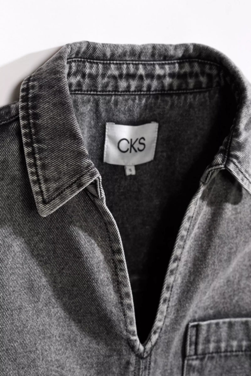 GSD grey denim Jurken - Dow Dress van CKS