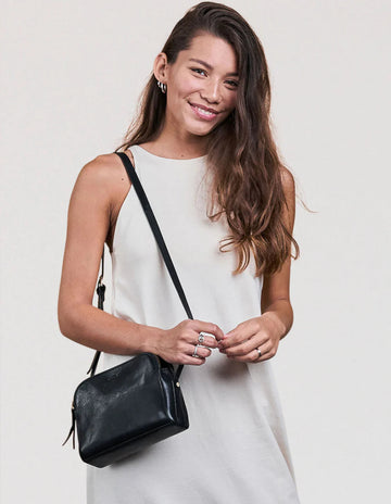 Handtassen - EMILY Black Stromboli Leather van O My Bag