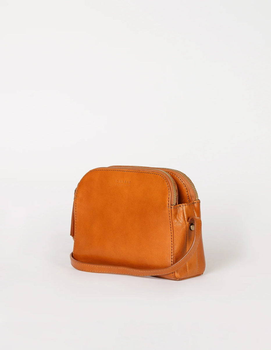 Handtassen - EMILY Cognac Stromboli leather van O My Bag