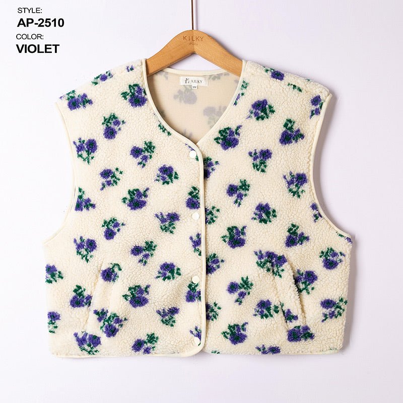 Flowers teddy Debardeur – Cardigans voor dames in kleur | Meisjes