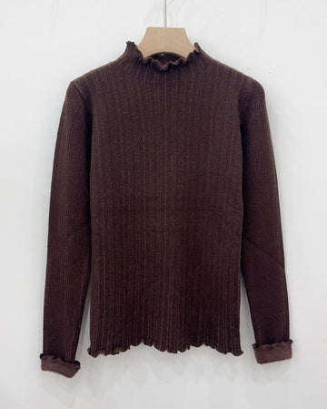 choco Pulls - Frilled funnel neck pull 008 van Kilky