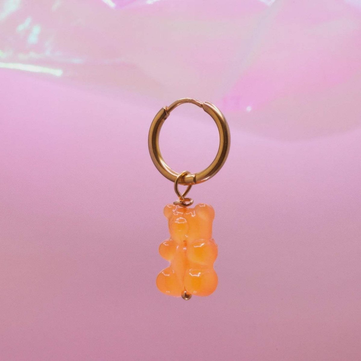 Bright Orange One Size (per stuk) Juwelen - Gummy Bear Hoop van Atelier Jean