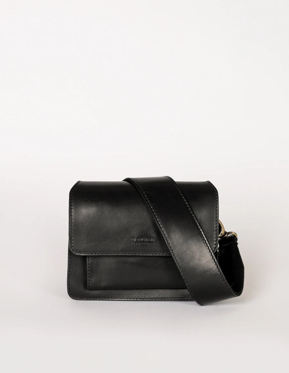 Handtassen - HARPER MINI Black Classic Leather bag van O My Bag