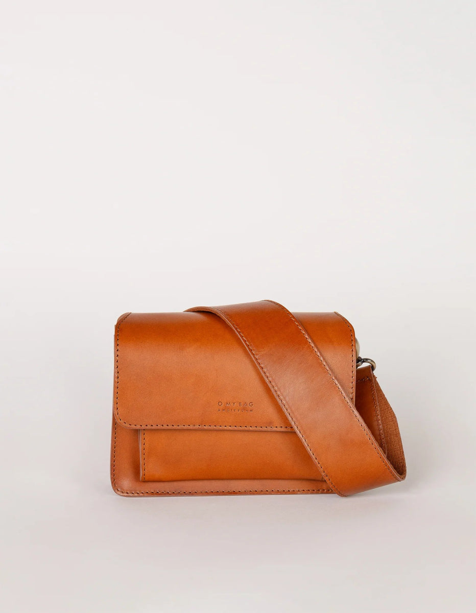 Handtassen - HARPER MINI Cognac Classic Leather van O My Bag