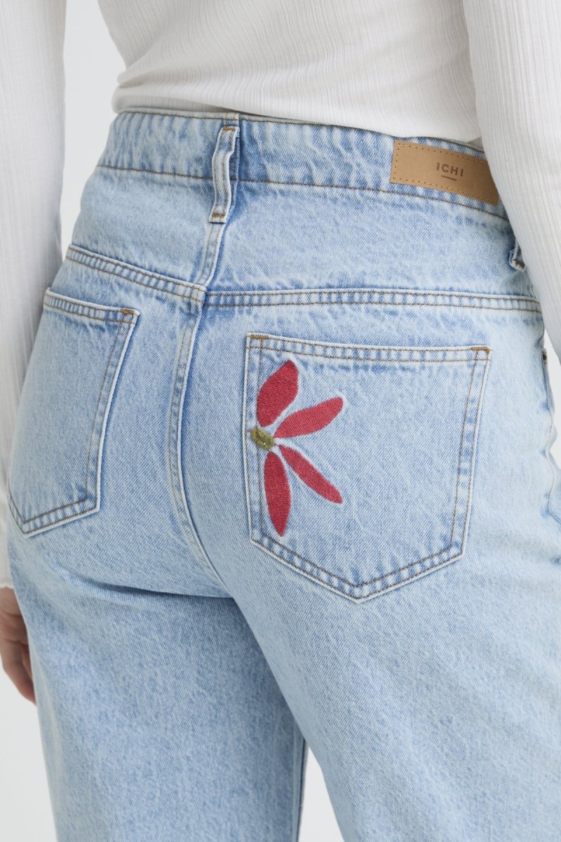 Light Blue Washed Jeans - Ihbauve Pants 2 van Ichi