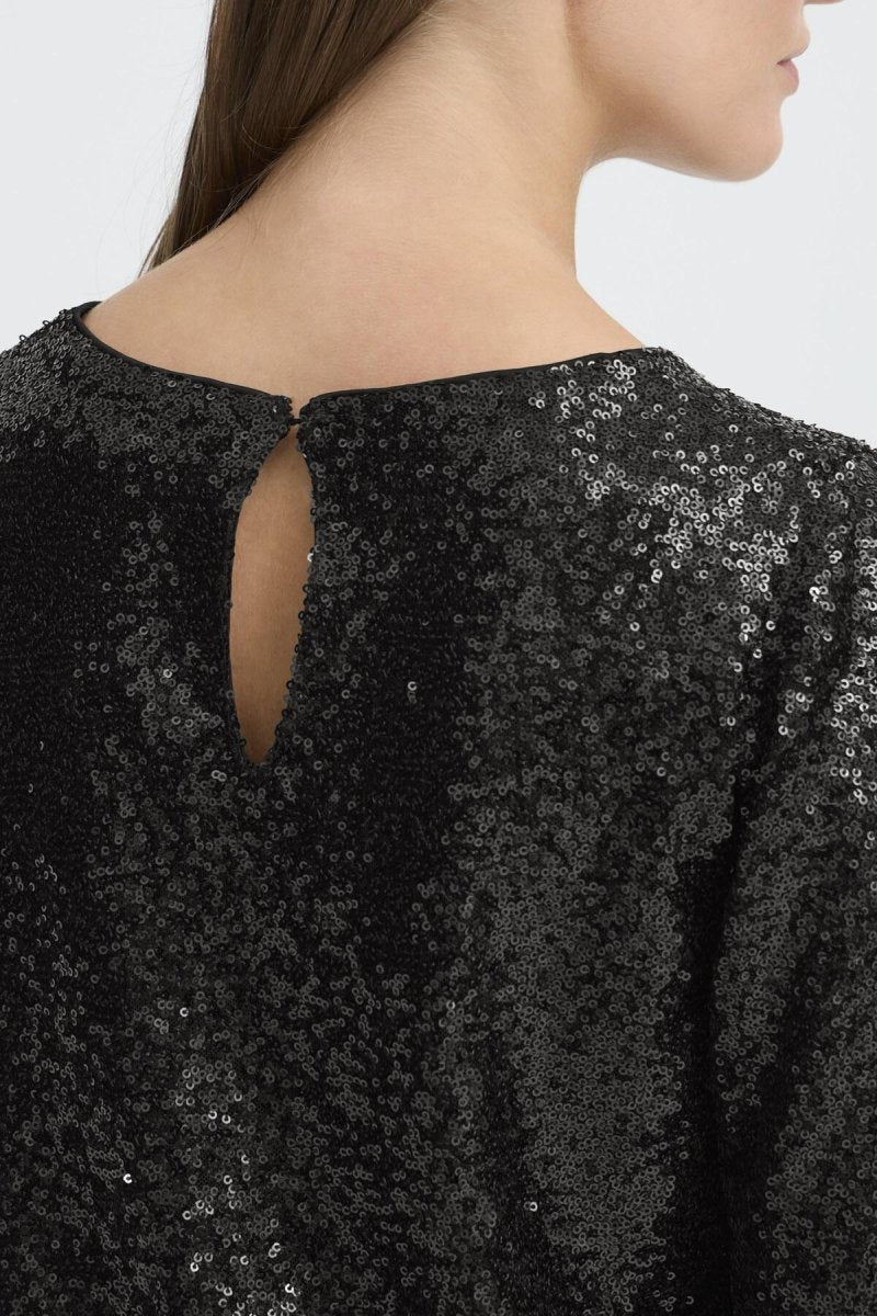 Ihfauca Ss2 Top black van Ichi – T-shirts voor dames | Meisjes Brugge
