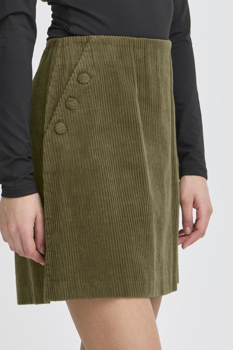 Dusky Green Rokken - Ihfocaro Skirt van Ichi