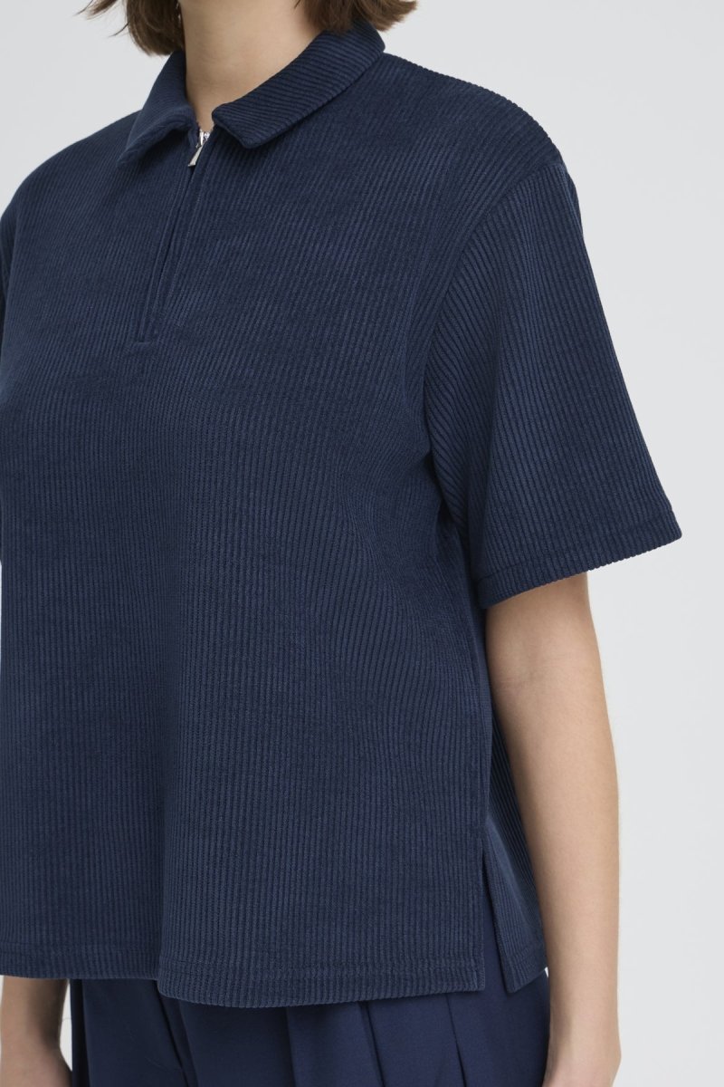 Ihkate Corduroy Ss Top van Ichi – Tops voor dames | Meisjes Brugge