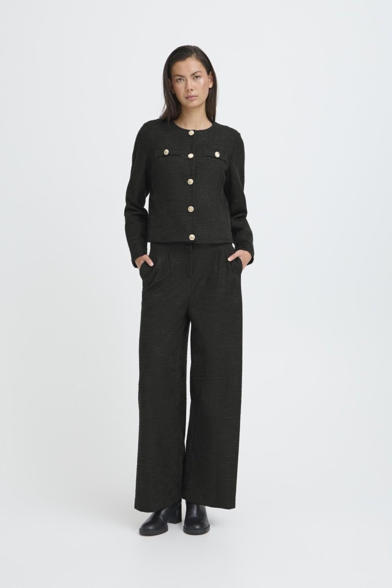 Ihkate Gleam Wide Pants van Ichi – Broeken voor dames | Meisjes Brugge