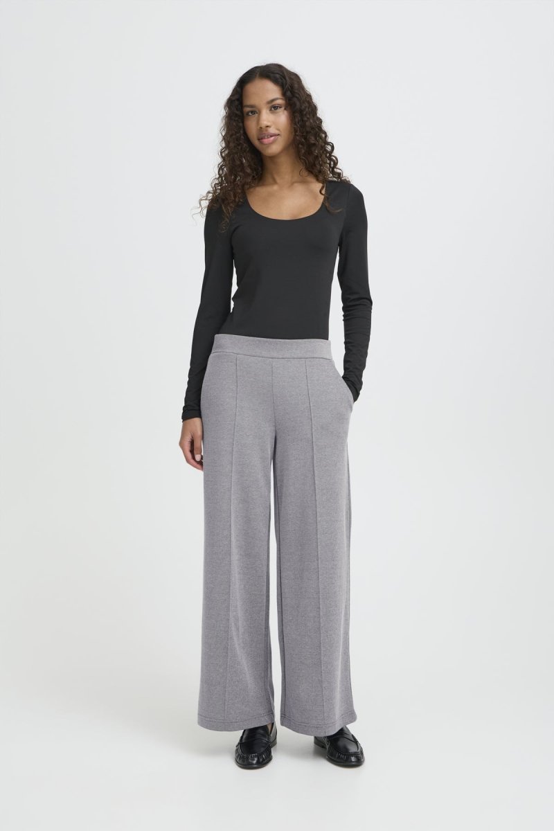 Ihkate Pique Pants 3 - SS26 van Ichi – Broeken voor dames | Meisjes Brugge