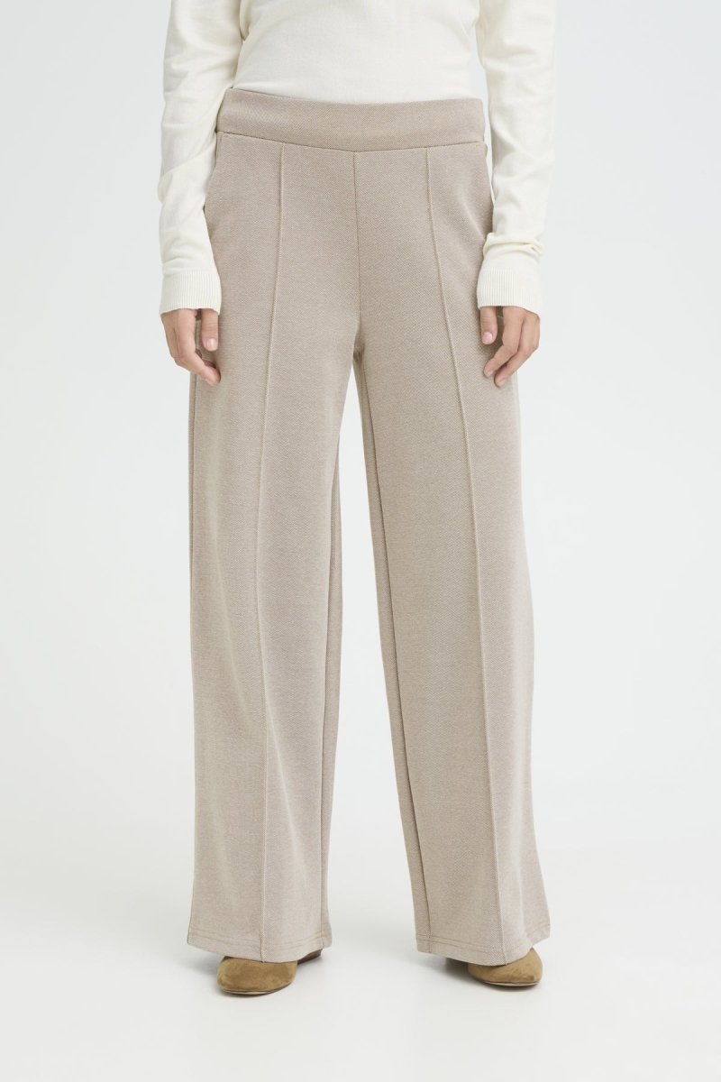 Ihkate Pique Pants 3 - SS26 van Ichi – Broeken voor dames | Meisjes Brugge