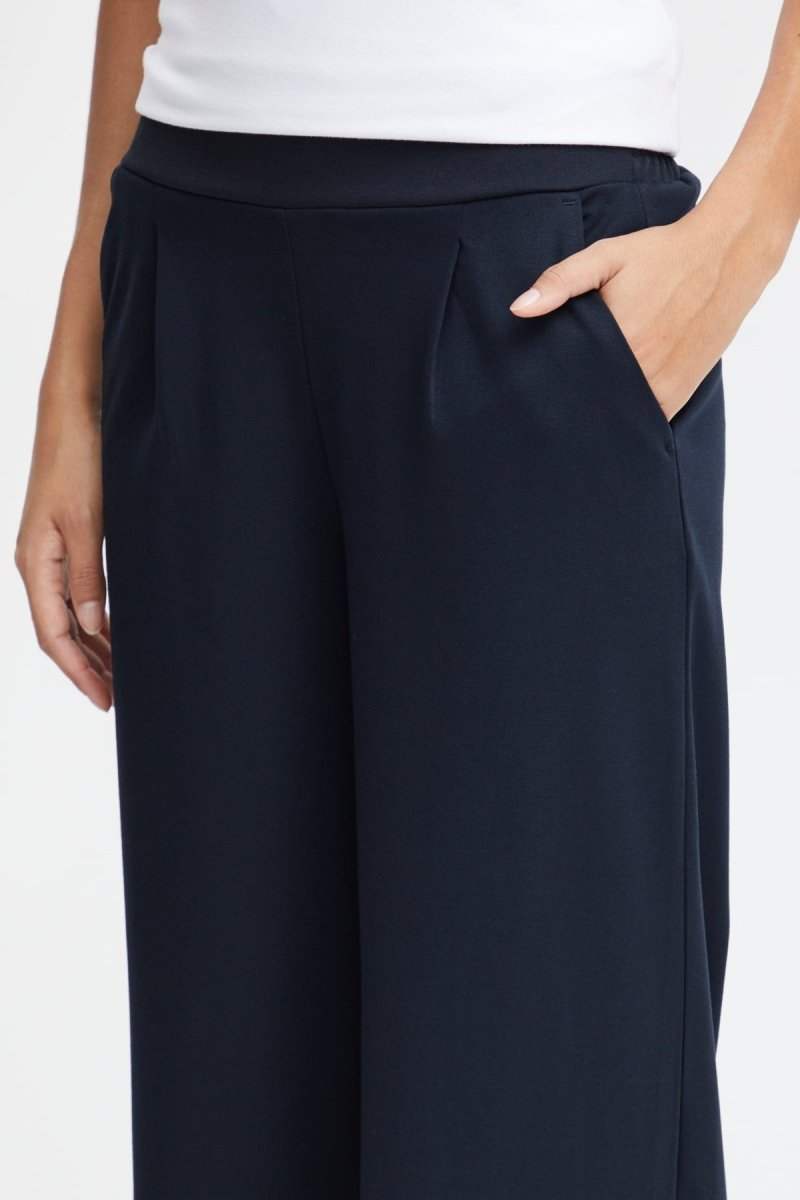 Ihkate Sus Long Wide Pants 2 - SS24 van Ichi – Broeken voor dames | Meisjes Brugge