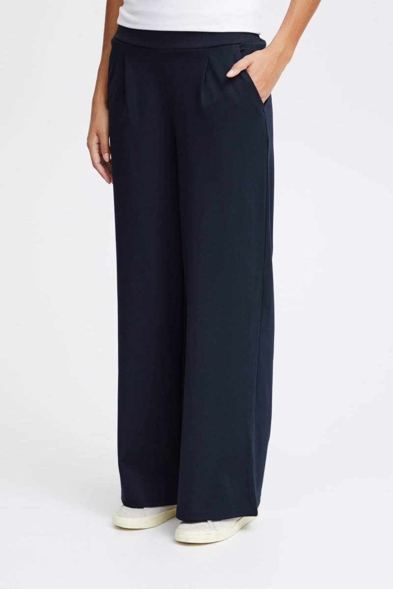 Ihkate Sus Long Wide Pants 2 - SS24 van Ichi – Broeken voor dames | Meisjes Brugge