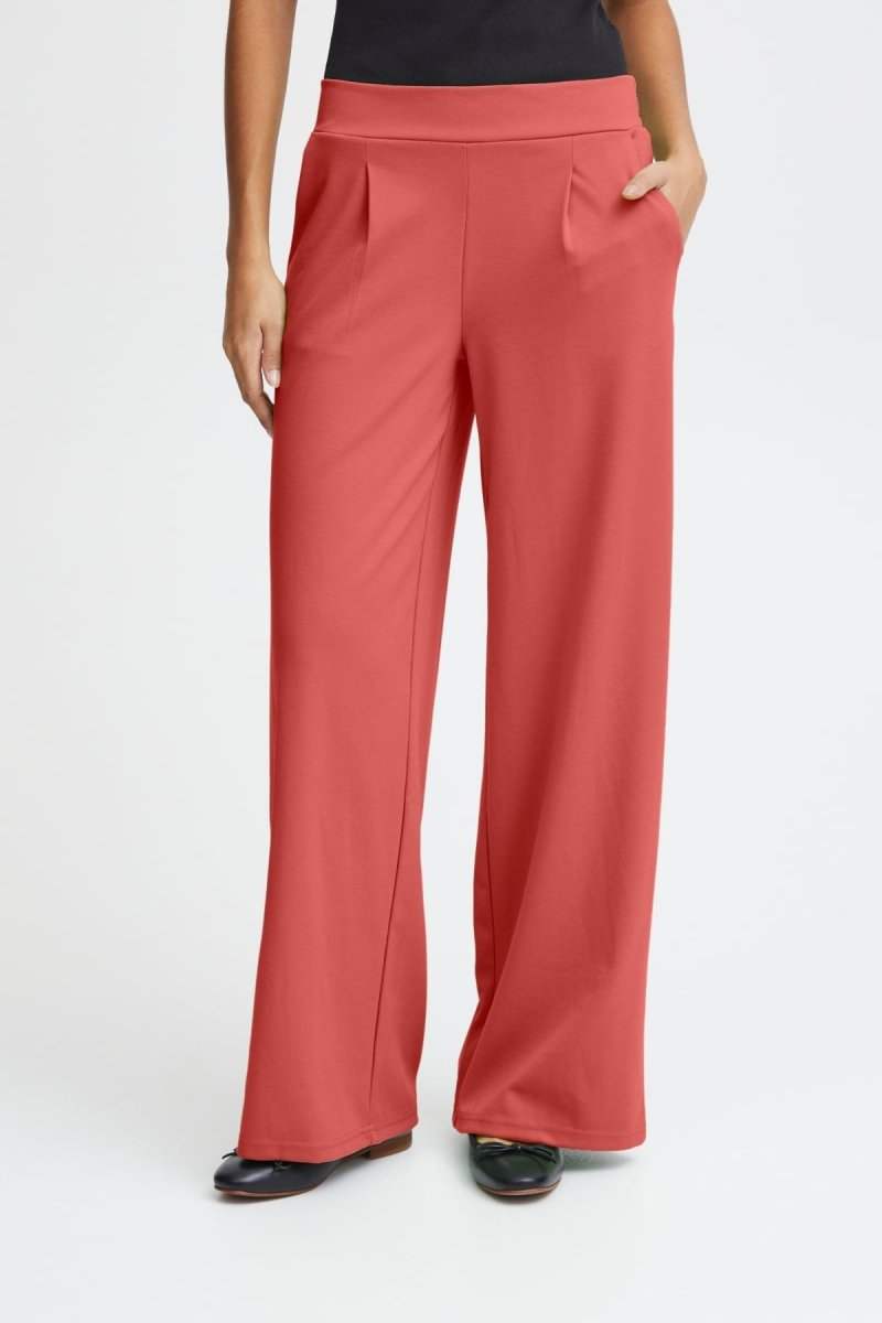 Ihkate Sus Long Wide Pants 2 - SS24 van Ichi – Broeken voor dames | Meisjes Brugge