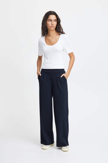 Ihkate Sus Long Wide Pants 2 - SS24 van Ichi – Broeken voor dames | Meisjes Brugge
