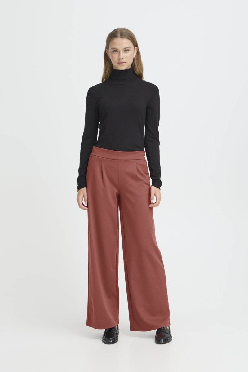 Ihkate Sus Long Wide Pants 2 ss26 van Ichi – Broeken voor dames | Meisjes Brugge