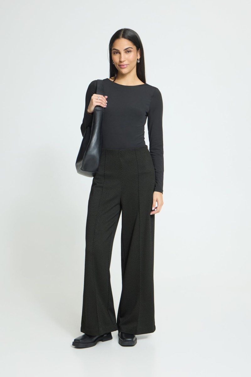 Ihkate Twillish Wide Pants van Ichi – Broeken voor dames | Meisjes Brugge