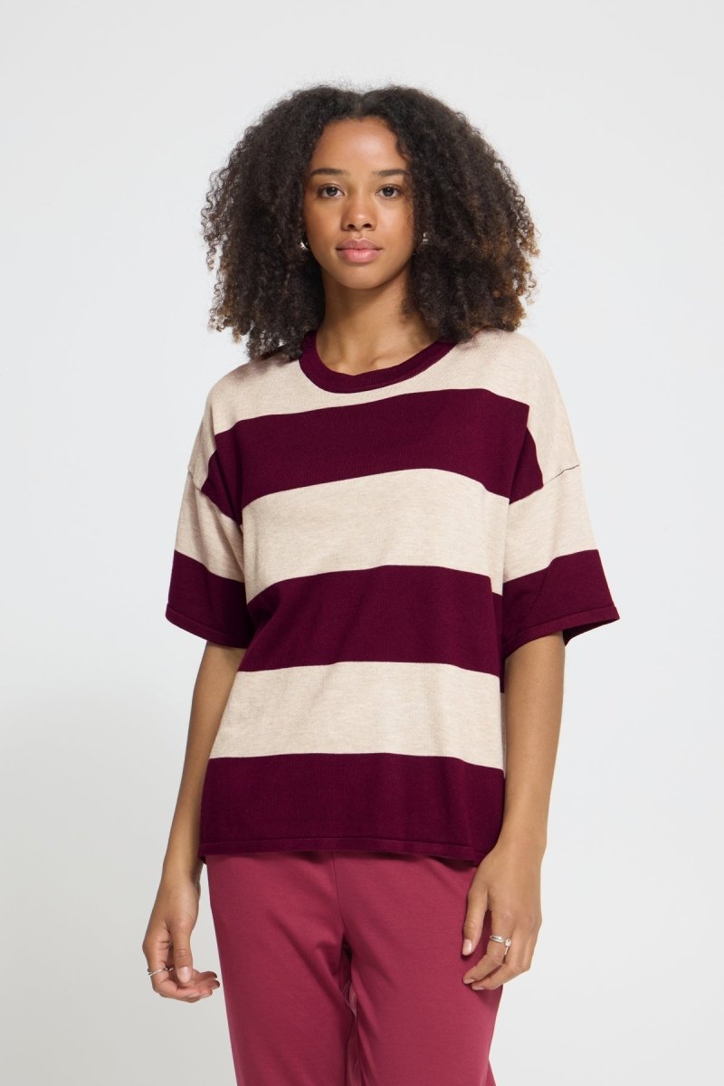 Ihluls Loose Ss Top van Ichi – Pulls voor dames | Meisjes Brugge