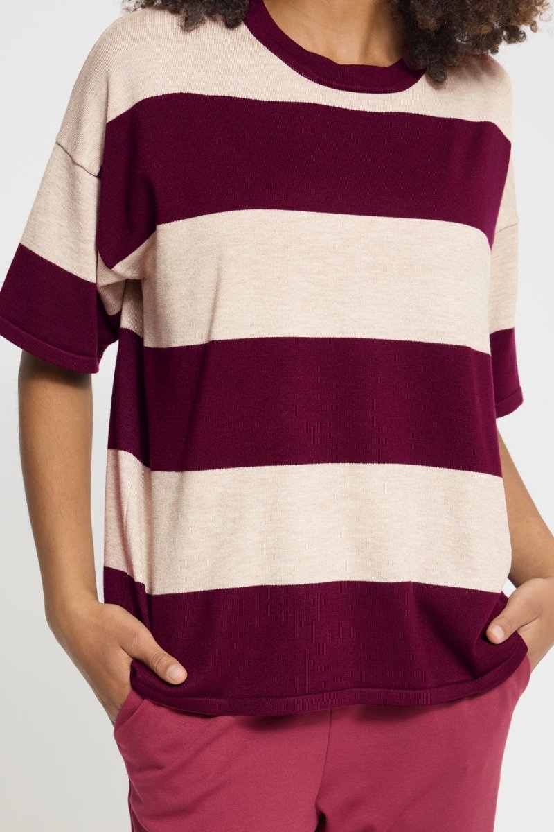 Ihluls Loose Ss Top van Ichi – Pulls voor dames | Meisjes Brugge