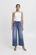 Ihtwiggy Cropped High Waist - koop Jeans van Ichi bij Meisjes Brugge