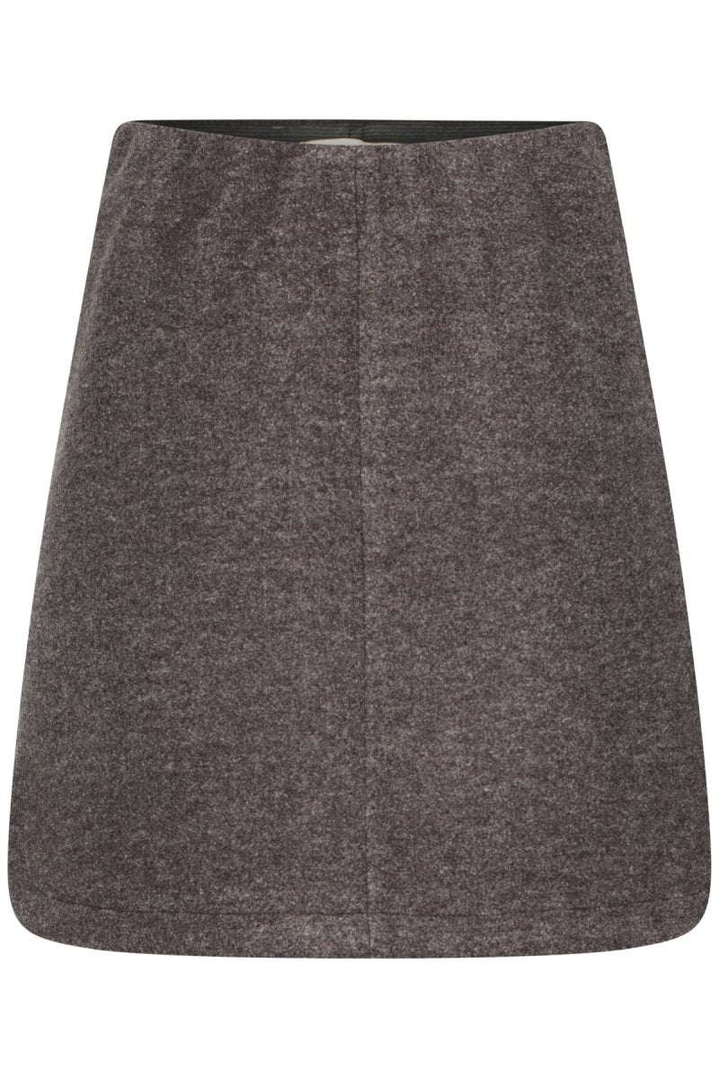 Coffee Bean Melange Rokken - Ihwooly Skirt 5 van Ichi