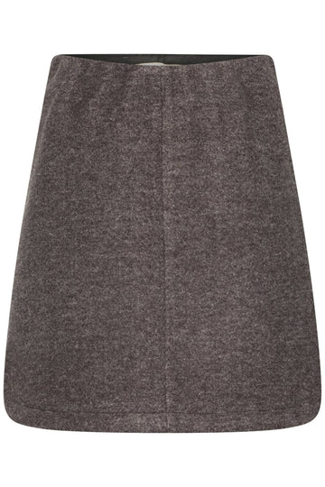 Coffee Bean Melange Rokken - Ihwooly Skirt 5 van Ichi