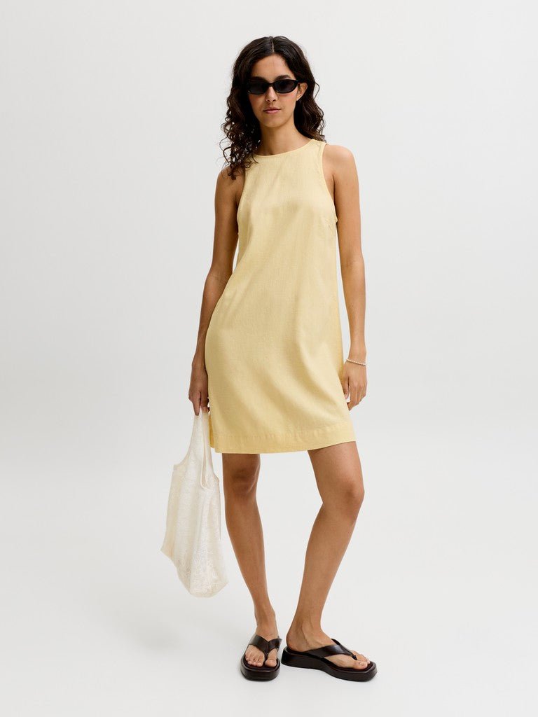 Jxalmira Linen Blend Short Sl Dress van JJXX – Jurken voor dames | Meisjes Brugge