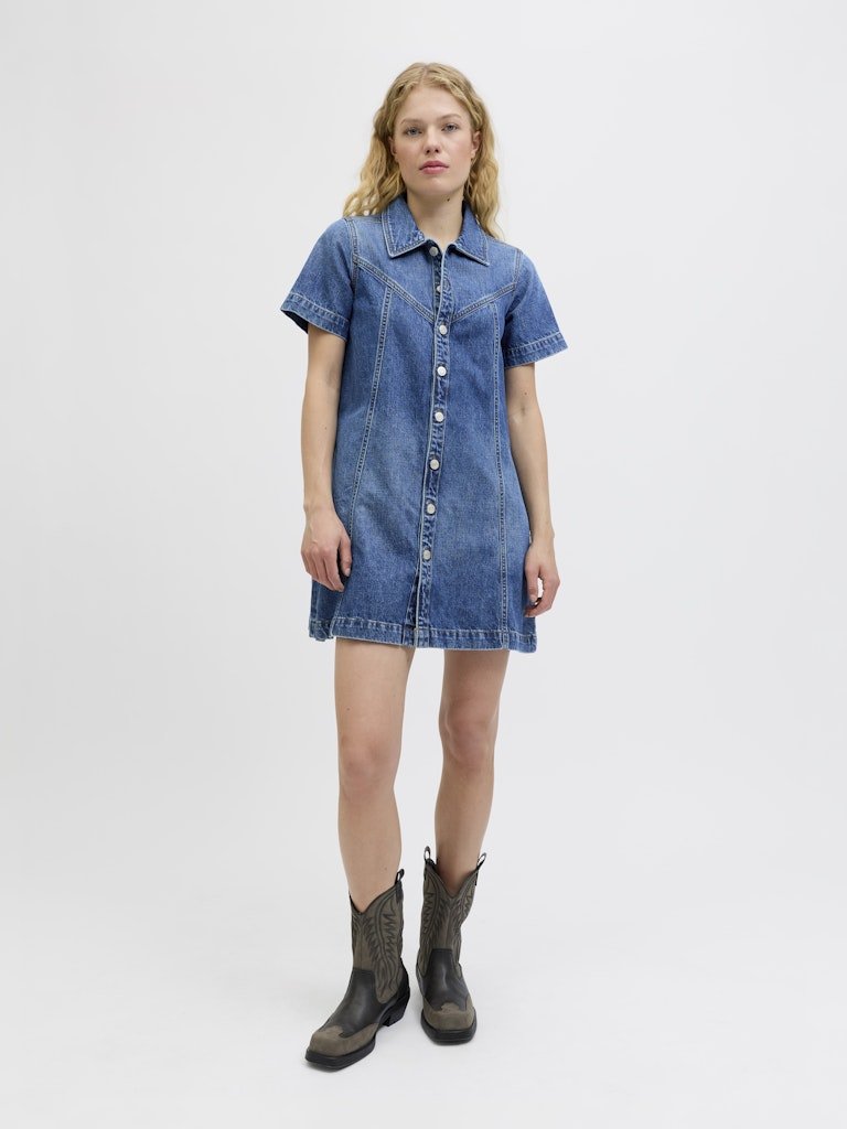 Medium blue denim Jurken - Jxamara A Shape Ss Dress R282 van JJXX