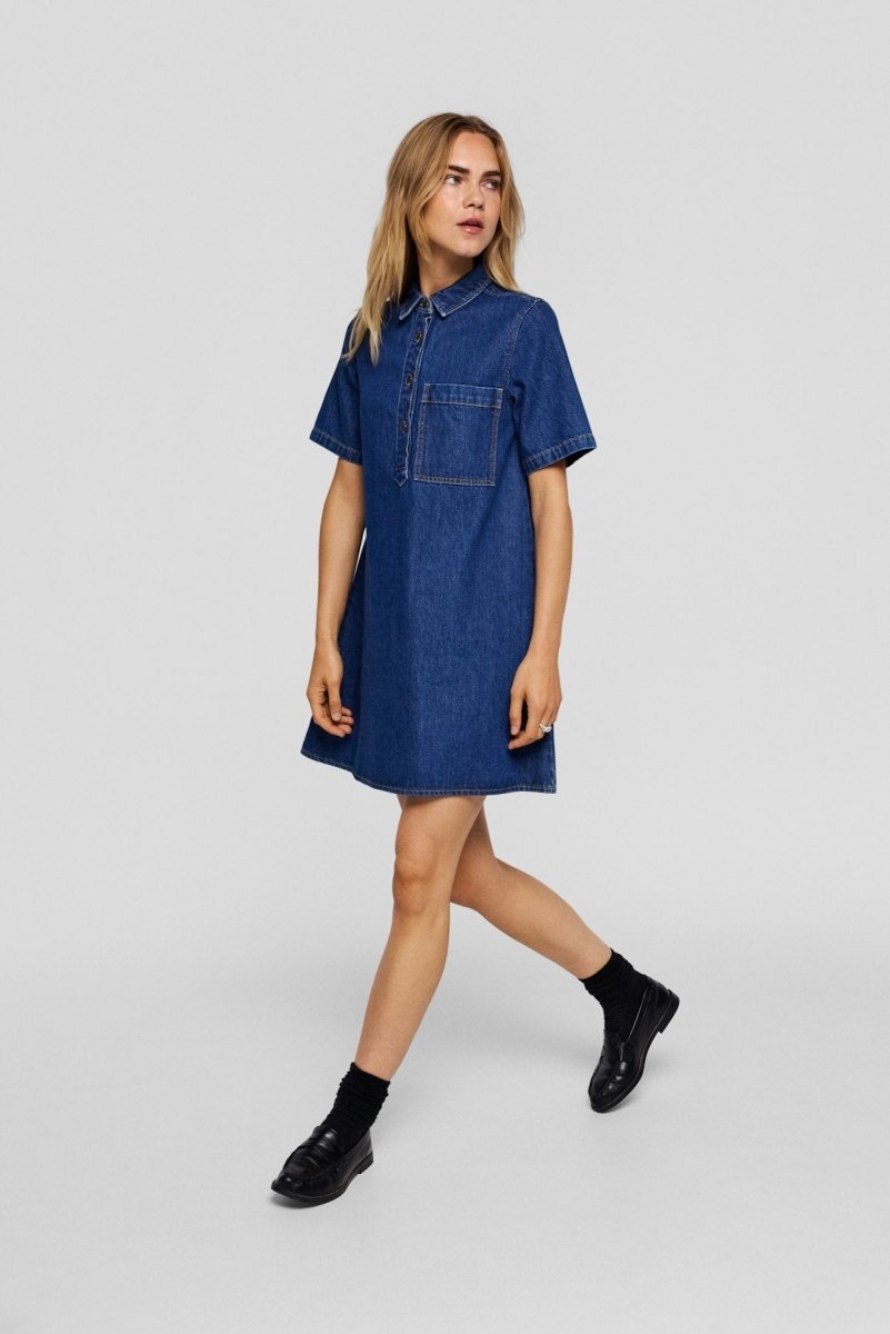 Jurken - Jxamara Sille Ss Short Denim Dress van JJXX