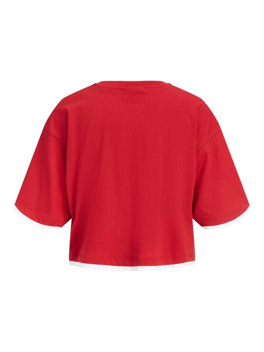 Jxandrea Ss Cropped Contrast Tee van JJXX – Tops voor dames | Meisjes Brugge
