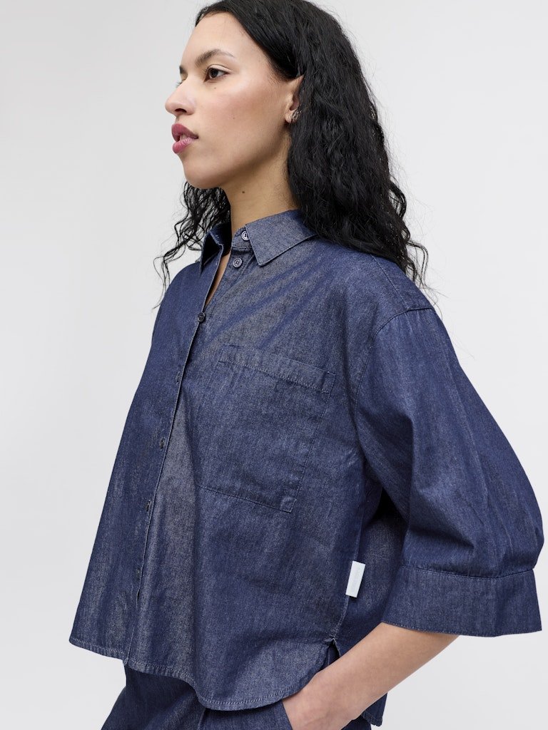 Jxdebby Breeze Chambray 3/4 Shirt van JJXX – Shirts voor dames | Meisjes Brugge
