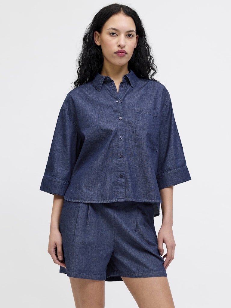Jxdebby Breeze Chambray 3/4 Shirt van JJXX – Shirts voor dames | Meisjes Brugge