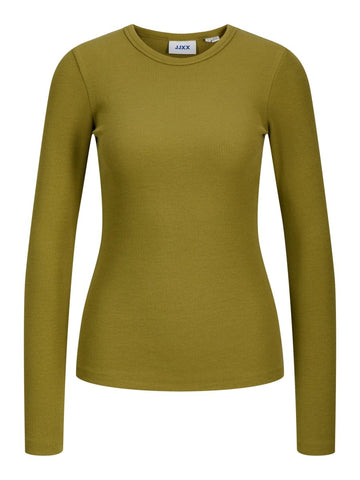Jxfreya Str Ls Rib Tee Jrs Noos - AW26 van JJXX – Tops voor dames | Meisjes Brugge