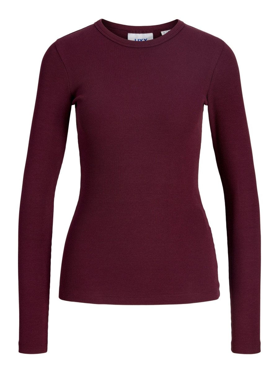 Jxfreya Str Ls Rib Tee Jrs Noos - AW26 van JJXX – Tops voor dames | Meisjes Brugge