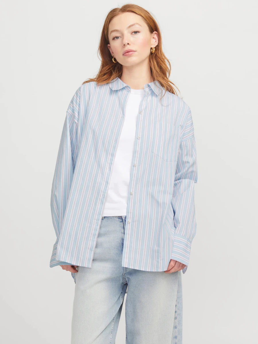 Jxjamie Ls Relaxed Poplin Shirt Noos van Pieces – Shirts voor dames | Meisjes Brugge
