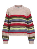 Violet Ice multi color Pulls - Jxkelly Chunky Stripe Crew Neck Knit van JJXX