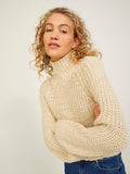 Bone White Pulls - Jxkelvy Chunky High Neck Knit Noos van JJXX