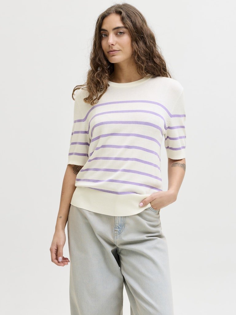 Vanilla ice purple rose Pulls - Jxlayla Comfy Ss Knit Noos van JJXX