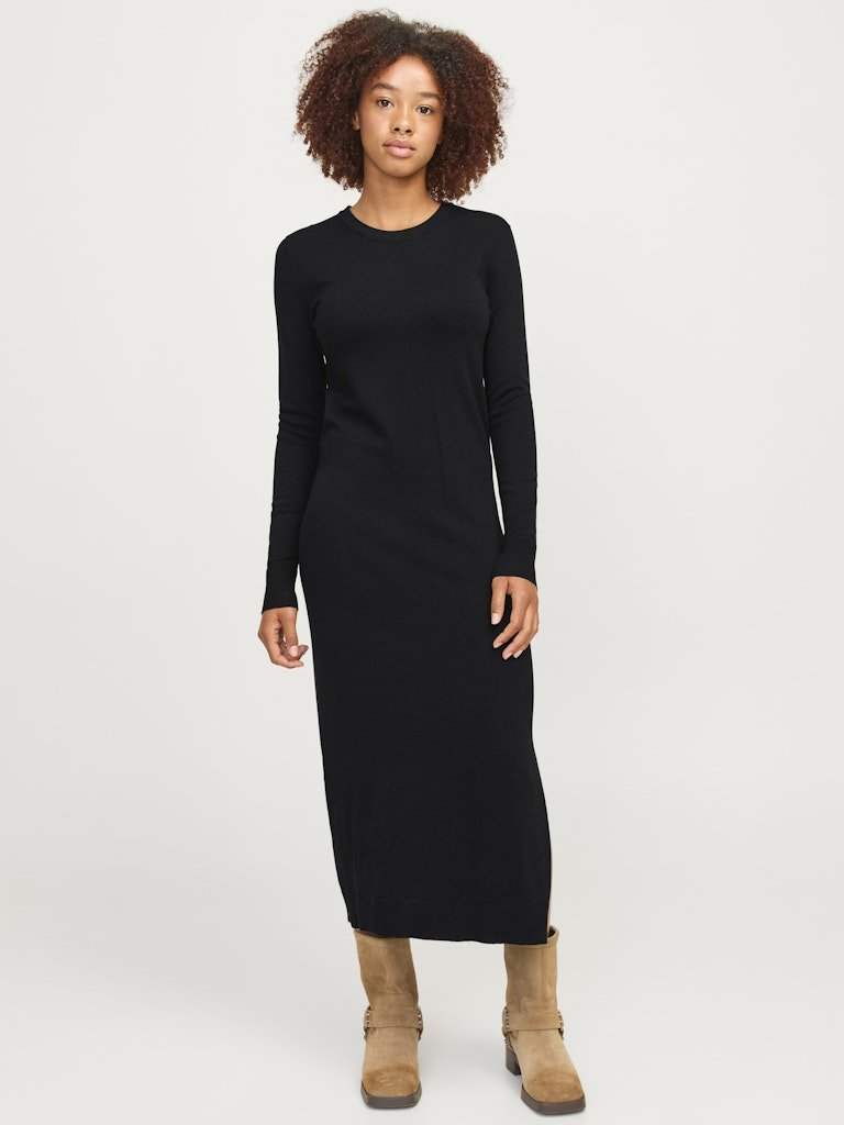 Black Fog Jurken - Jxmarilyn Comfy Crew Neck Dress van JJXX