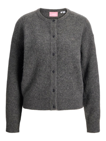 Dark grey melange Cardigans - Jxmatilda Wool Blend Cardigan Knit van JJXX