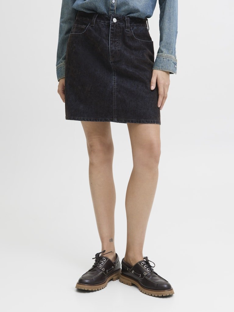 Brown denim Rokken - Jxmia Flock Short Denim Skirt van JJXX