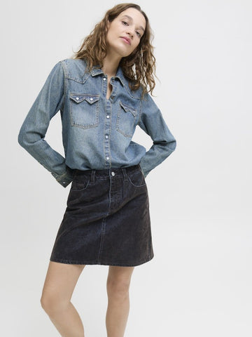 Rokken - Jxmia Flock Short Denim Skirt van JJXX