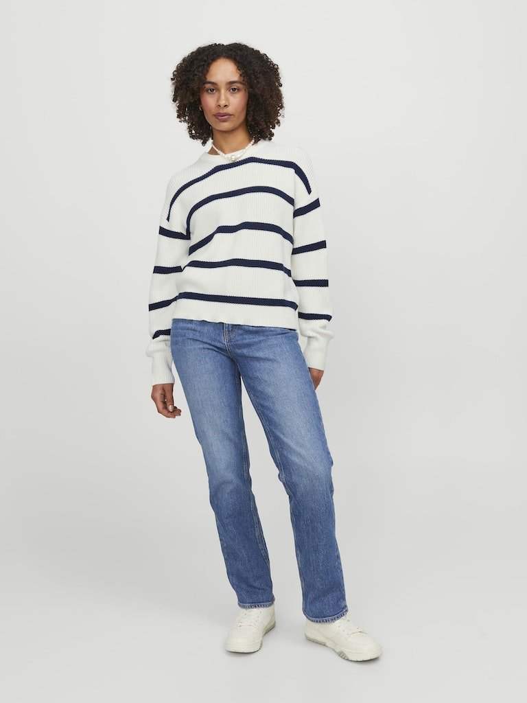 Pulls Jxmila Twist Stripe Crew Neck Knit van JJXX